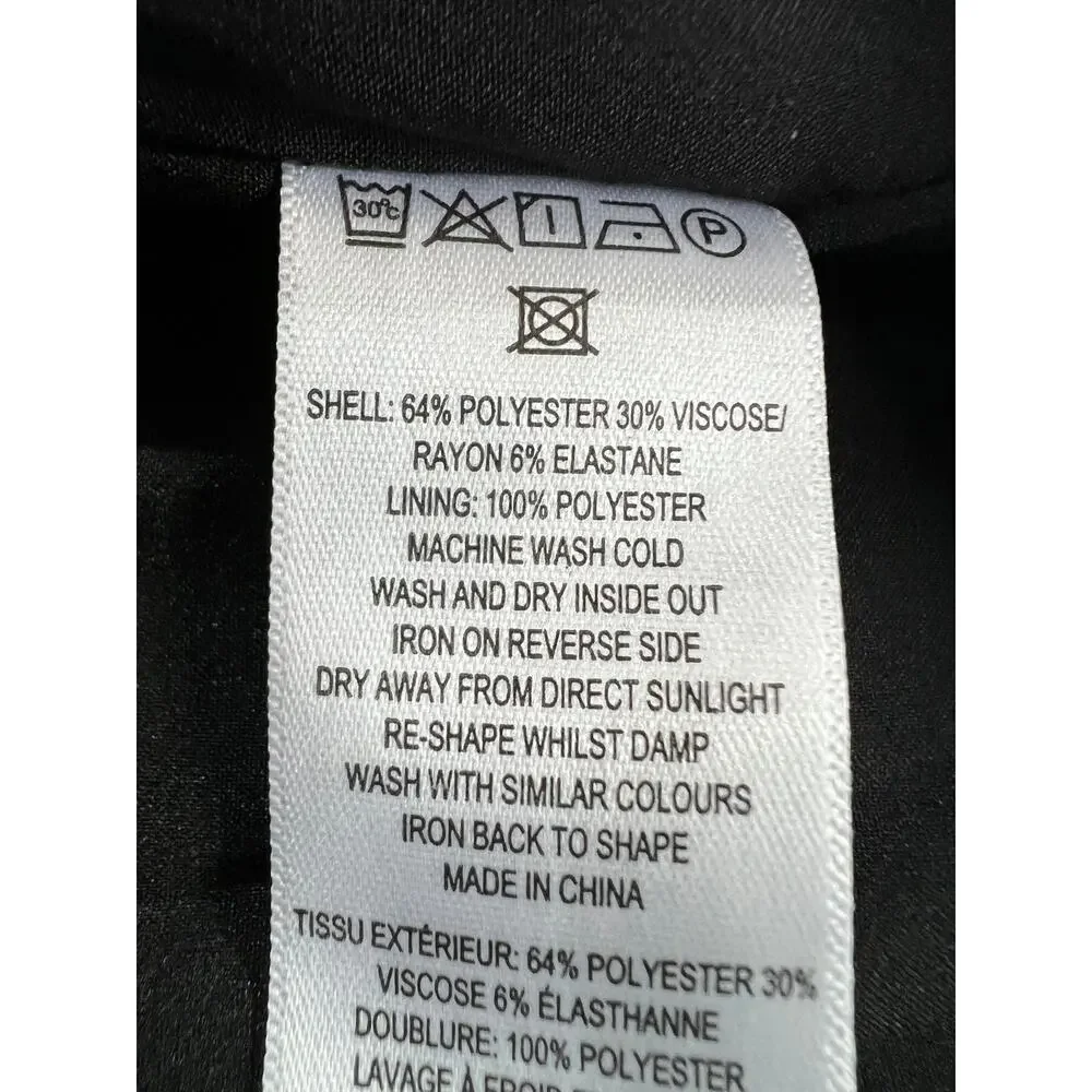 FRENCH CONNECTION WOMENS 12 WHISPER RUTH MINI DRESS BLACK COCKTAIL PARTY NEW - Picture 13 of 14